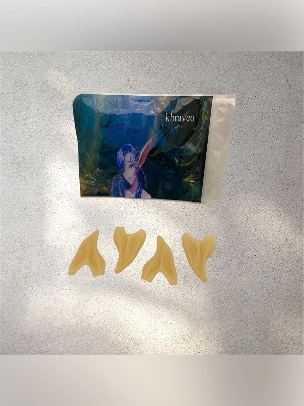 Kbraveo Fairy Goblin Pixie Latex Ears Pointy 2 Pairs Cosplay Costume Halloween